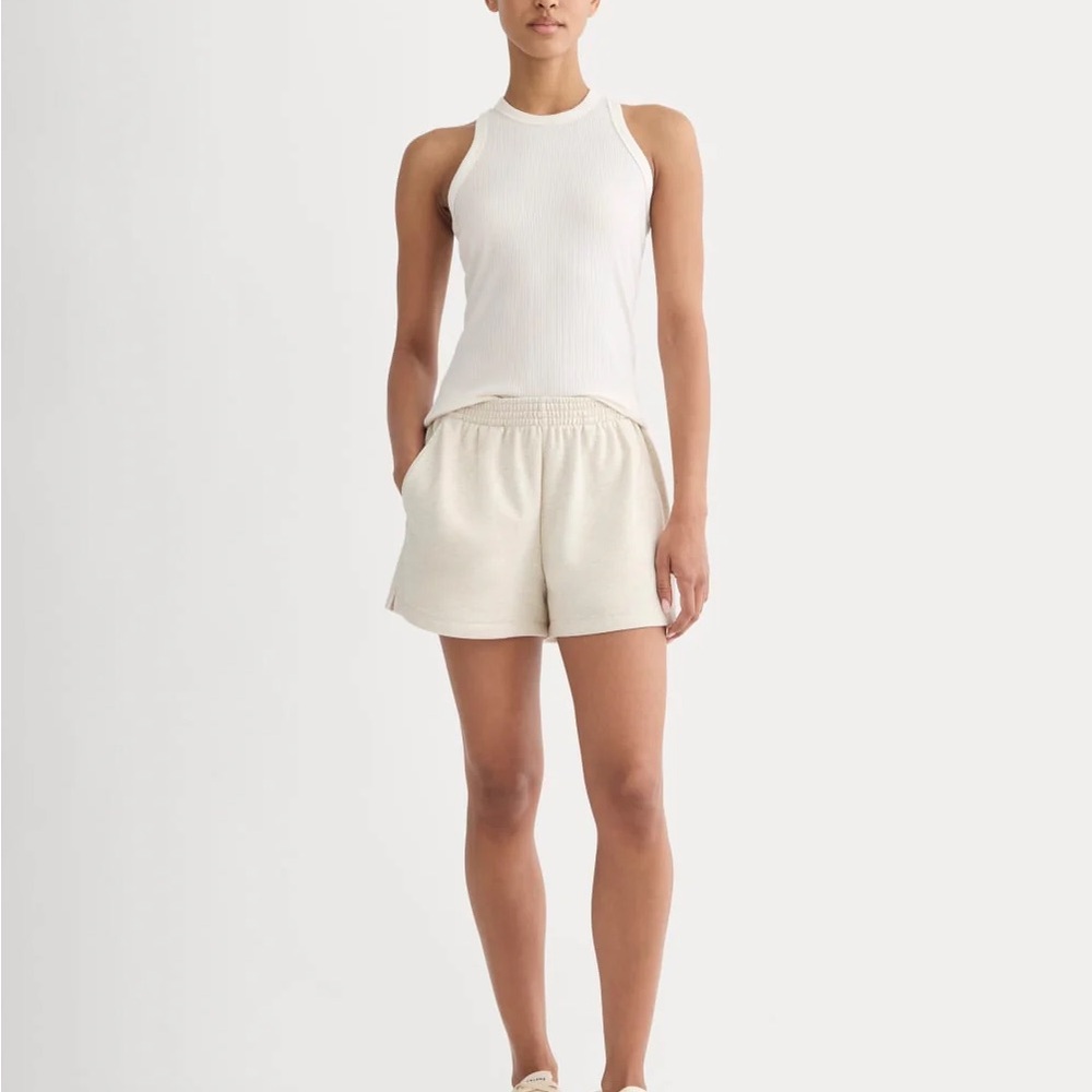 Everlane The Off Duty French Terry Short in Heathered Oat